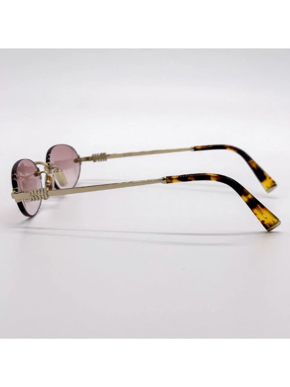 New Miu Miu MU A54S Sunglasses Oval Pink Gold MUA54S  ZVN70O